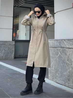 Tina Fermuarlı Trençkot Bej Tina Fermuarlı Trençkot Bej
