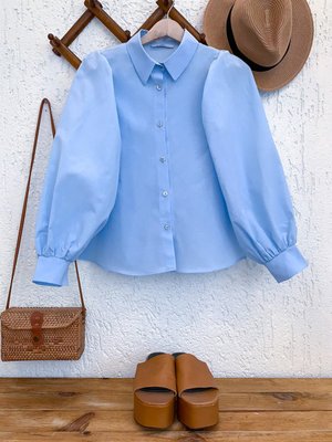 Klasik Yaka Crop Gömlek Klasik Yaka Crop Gömlek