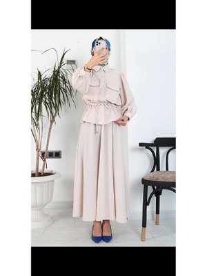 Krep Kumaş Etekli Takım