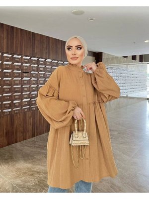 Oversize Uzun Müslin Gömlek Oversize Uzun Müslin Gömlek