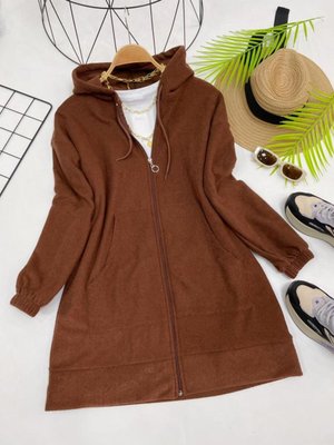 İçi Polarlı Fermuarlı Tunik