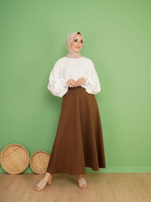 Puf Scuba Kahve Etek Puf Scuba Kahve Etek