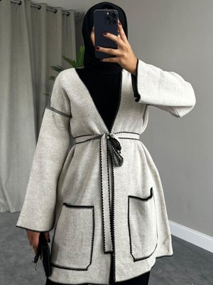 Büyük Cepli Hırka Bej