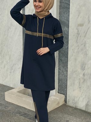 Sim Şeritli Lacivert Eşofman Takımı Sim Şeritli Lacivert Eşofman Takımı