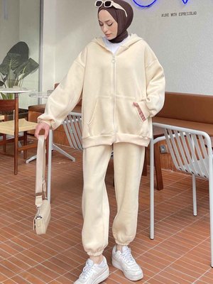 Paça Lastikli Üç İplik Sweat Takım