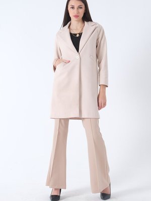 Taş Klasik Yaka Astarlı Kaban