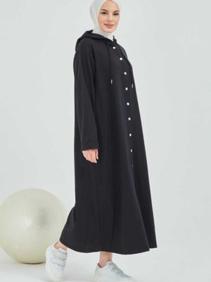 Önden Cıtçıtlı Kap Siyah