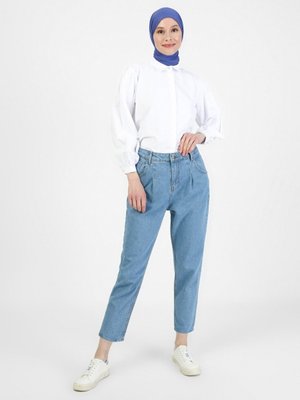 Kalıp Pile Detaylı Kot Pantolon