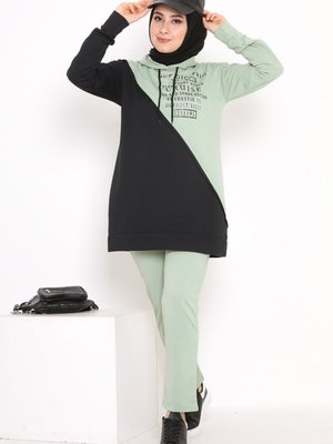 Baskılı İki Parça İkili Takım Mint Baskılı İki Parça İkili Takım Mint