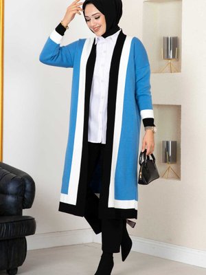 Çizgili Triko Hırka