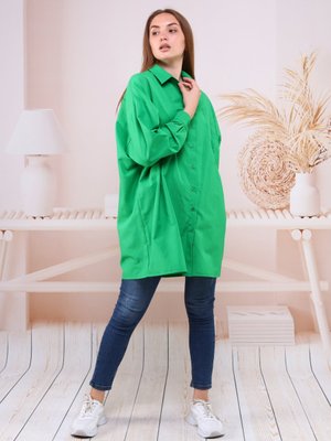 Yeşil Düğmeli Uzun Gömlek Tunik Yeşil Düğmeli Uzun Gömlek Tunik