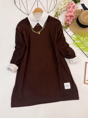 Arma Detaylı Yırtmaçlı Tunik