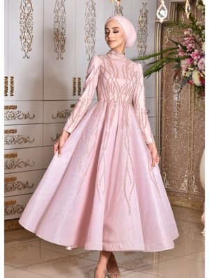 Petek Pudra Abiye Elbise Petek Pudra Abiye Elbise