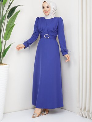 Kolu Püsküllü Abiye Elbise