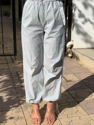 Gri Paraşüt Jogger Pantolon