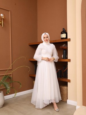 Suna Abiye Elbise Beyaz Suna Abiye Elbise Beyaz