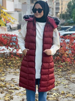 Bordo Beliz Şişme Yelek