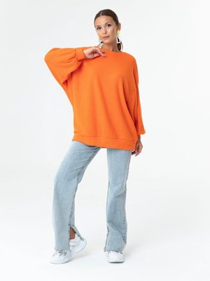 Bisiklet Yaka Sweatshirt Oranj Bisiklet Yaka Sweatshirt Oranj