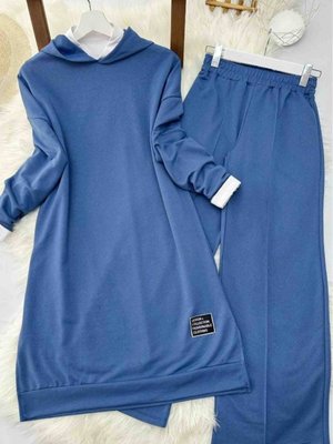 Çımalı Eşofman Takımı İndigo Çımalı Eşofman Takımı İndigo
