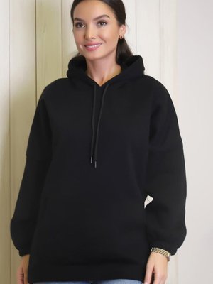 Siyah Kapüşonlu Cepli Sweatshirt