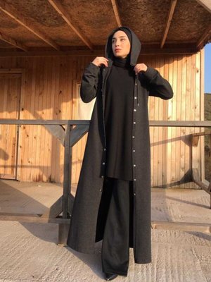 Önden Cıtçıtlı Kap Antrasit