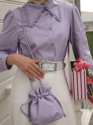 Tuğçe Gömlek Lila Tuğçe Gömlek Lila