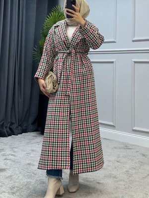 Küçük Kareli Kaban Pembe