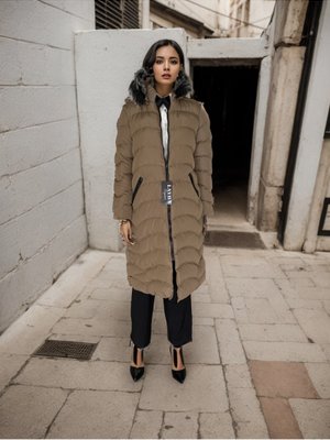 Vizon Kürklü Şişme Mont