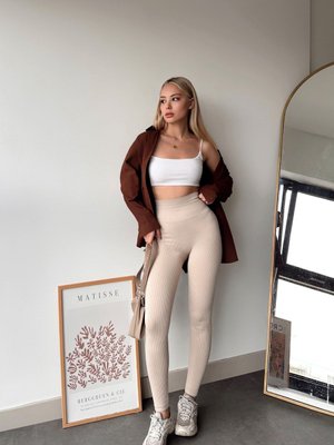 Süper Lüx Fitilli Tayt Taş Süper Lüx Fitilli Tayt Taş