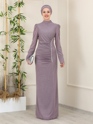 Gül Kurusu Gülçin Abiye Elbise Gül Kurusu Gülçin Abiye Elbise