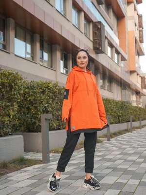 Pamuklu Tunik Pantolon Eşofman Takım Turuncu Pamuklu Tunik Pantolon Eşofman Takım Turuncu