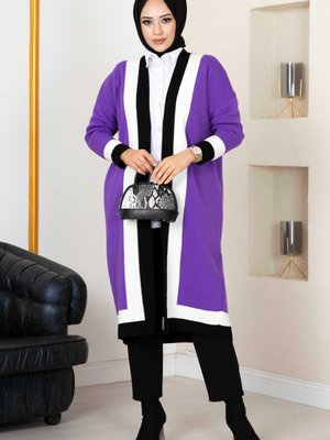 Çizgili Triko Hırka