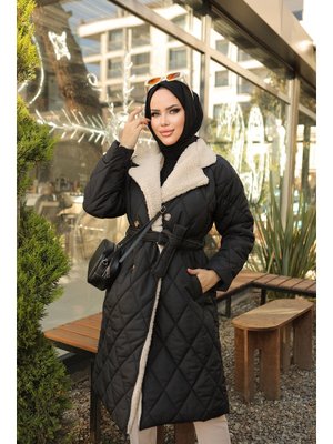 Siyah Kürklü Mont