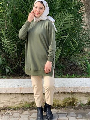 Haki Soul Puane Basic Kısa Sweat Haki Soul Puane Basic Kısa Sweat