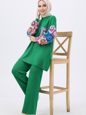 Yesıl Triko Tunik Pantolon