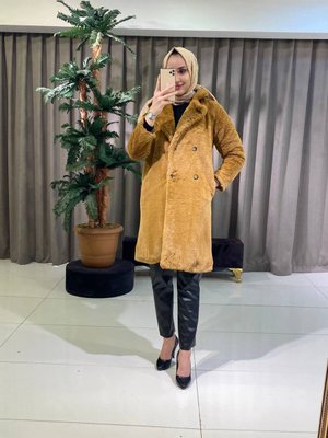 Kaban Peluş Düğmeli