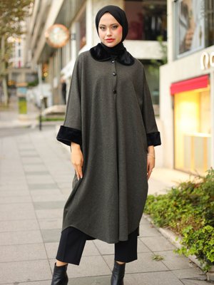 Haki Düğmeli Panço