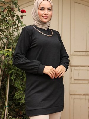 Kolyeli Tunik Siyah Kolyeli Tunik Siyah