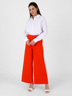 Kırmızı Beli Lastikli Bol Paça Pantolon