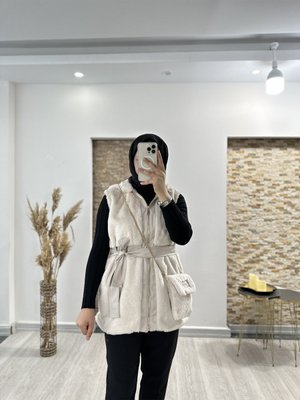 Çantalı Kürk Yelek