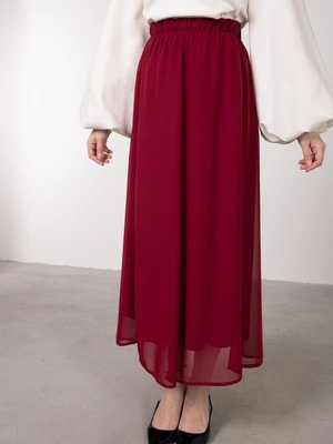 Şifon Astarlı Etek Şifon Astarlı Etek