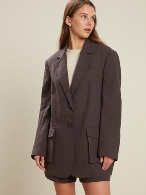 Cep Detaylı Pamuklu Blazer Ceket Antrasit Cep Detaylı Pamuklu Blazer Ceket Antrasit