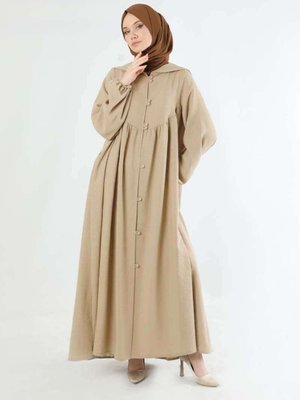 Kapüşonlu Elbise Ferace Taş Kapüşonlu Elbise Ferace Taş