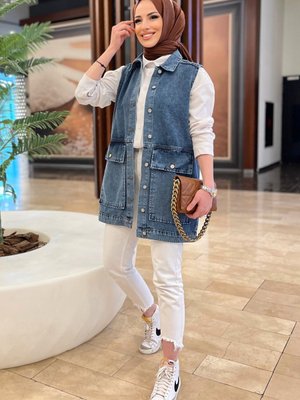 Kot Rengı Kot Yelek