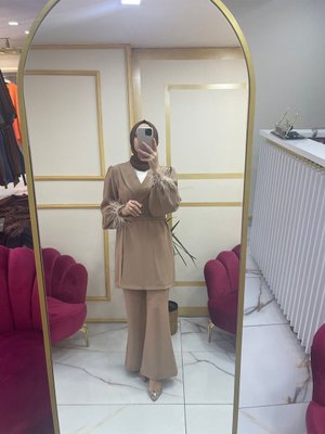 Vizon Kolu Tüy Detaylı İkili Takım