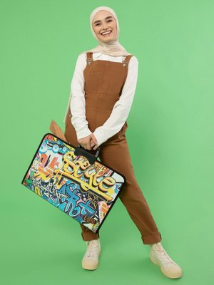 Cep Detaylı Kot Salopet Tulum Kahverengi Cep Detaylı Kot Salopet Tulum Kahverengi