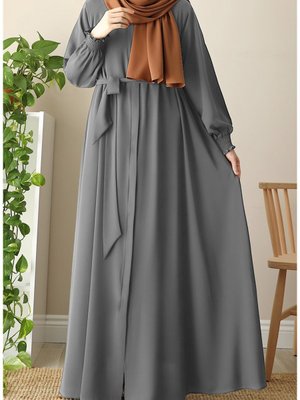 Asel Mevlana Kloş Ferace Gri Asel Mevlana Kloş Ferace Gri