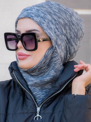 Lacivert Hazır Türban