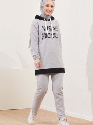 Grı Tunik Pantolon