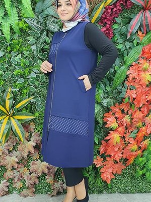 Kadın Verev Çizgili Yelek